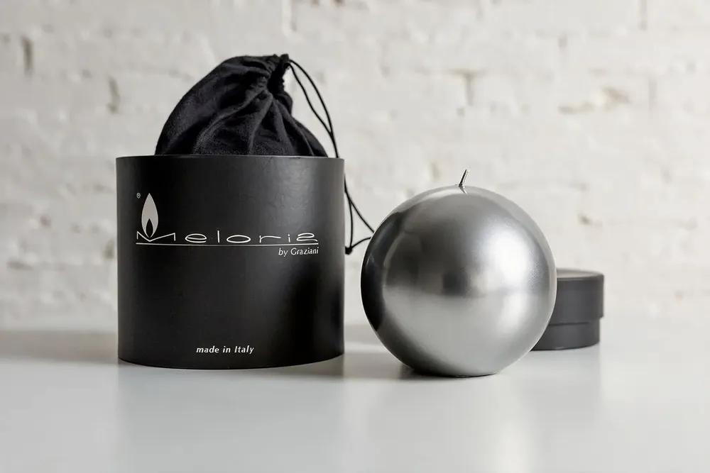 Candles - MELORIA BALL SHEFFIELD - Metallic sphere candles - GRAZIANI