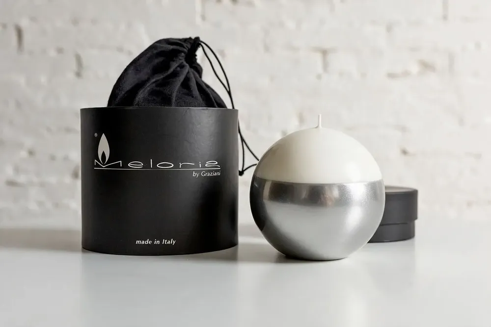 Candles - MELORIA BALL GLAMOUR - Bicolor sphere candles - GRAZIANI