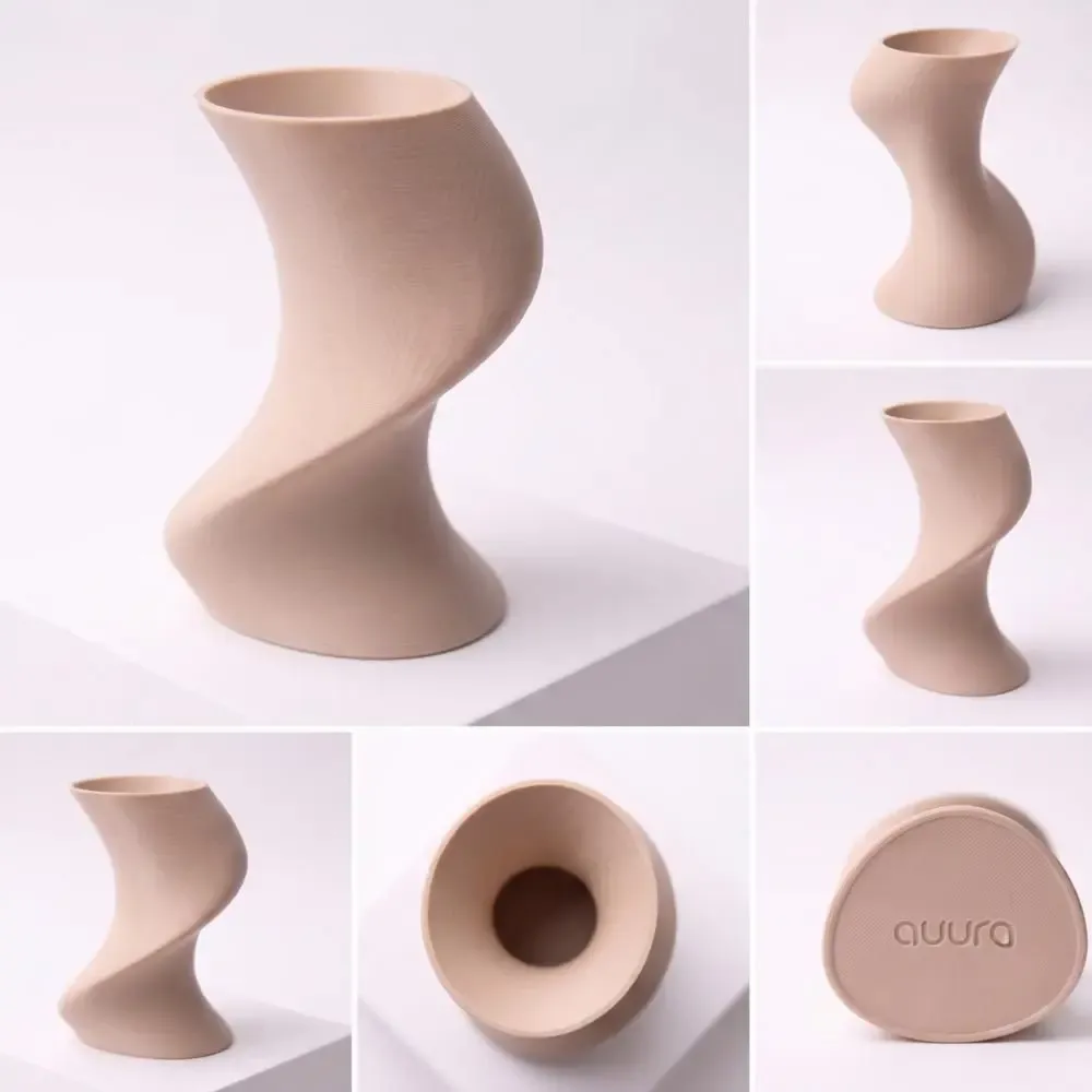 Aménagements pour bureau - Vase imprimé en 3D « BAILE » | Beige - AUURA