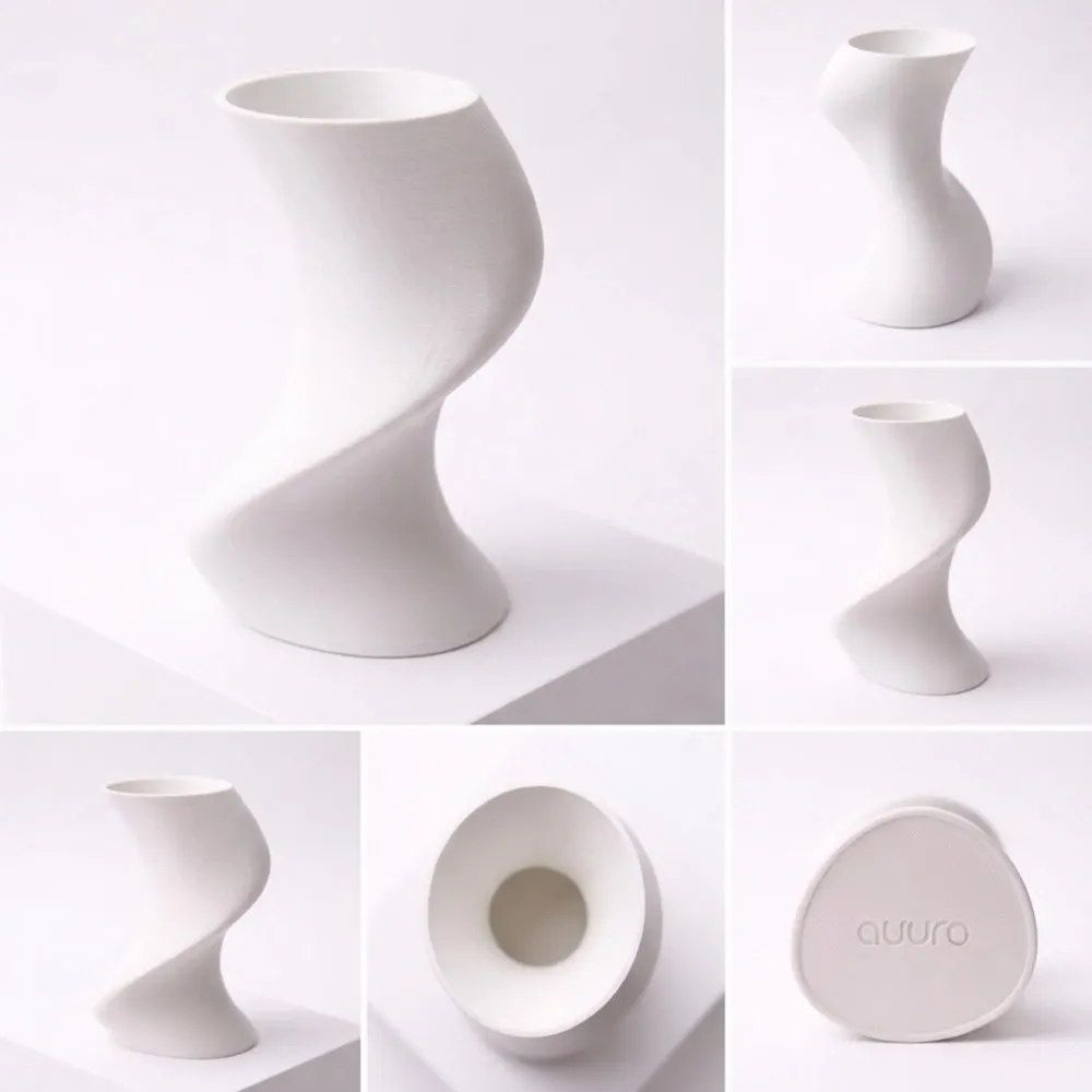 Aménagements pour bureau - Vase imprimé en 3D « BAILE » | Blanc - AUURA