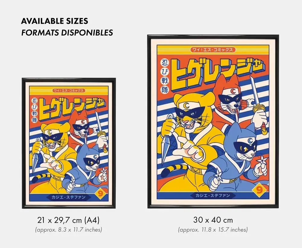 Affiches - Affiche "Shinobi Sentai Higeranger - vol.9" (30x40cm ou A4) - YEAAAH! STUDIO