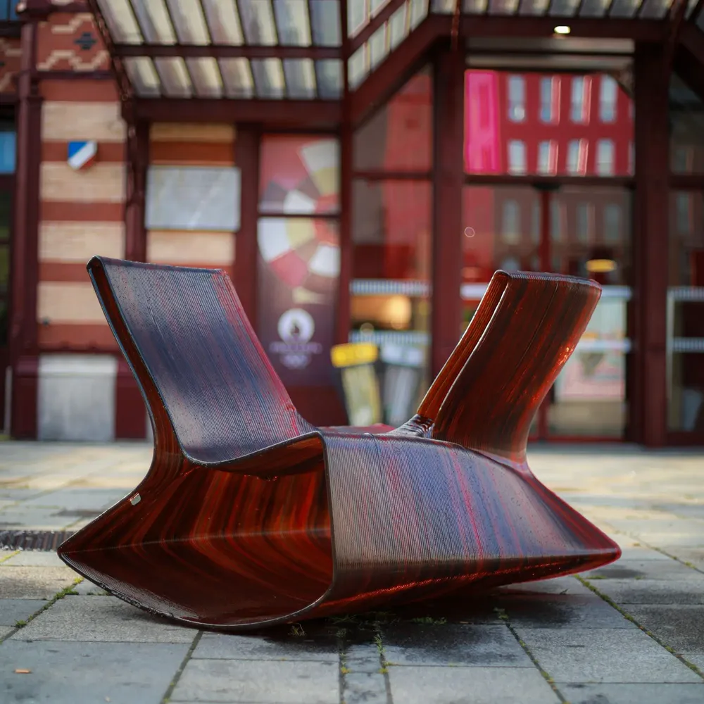 Lounge chairs for hospitalities & contracts - Rocking Conversation Chair - POST INDUSTRIAL CRAFTS