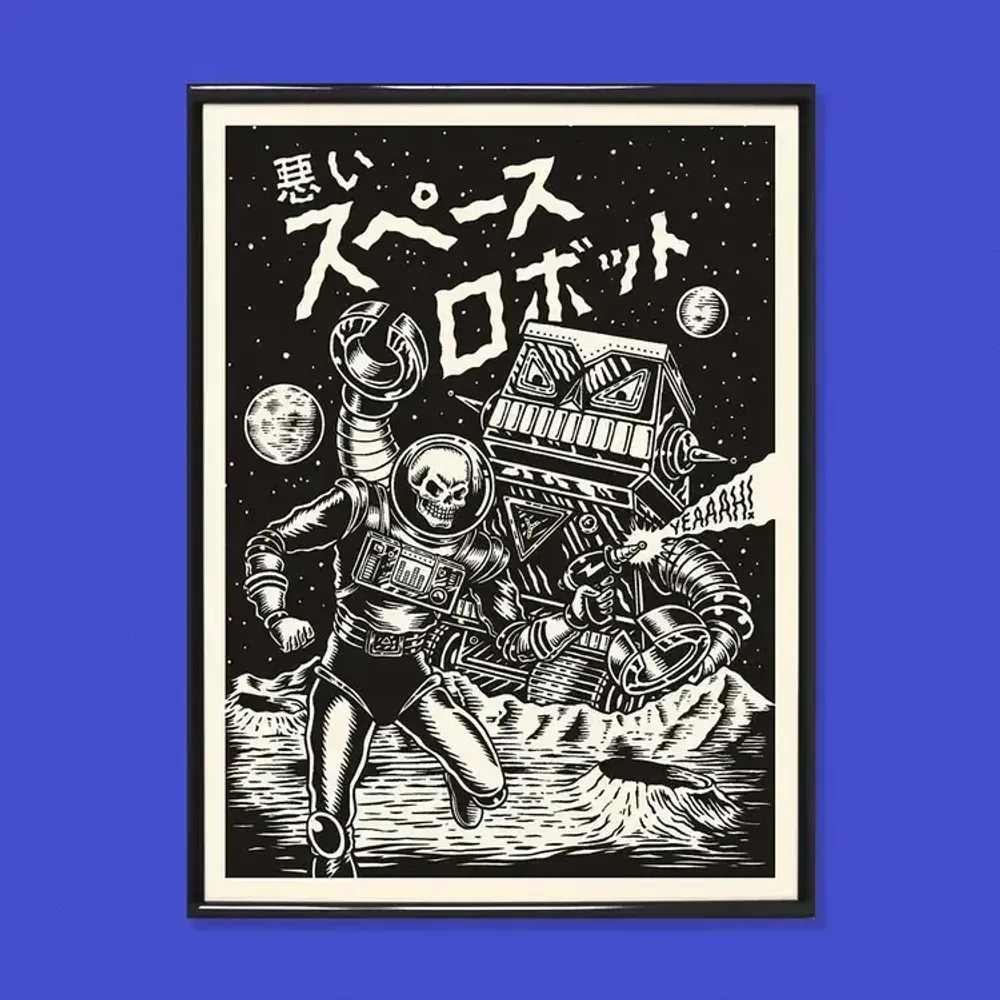 Affiches - Affiche "Space Robot" - Format 30x40cm - YEAAAH! STUDIO