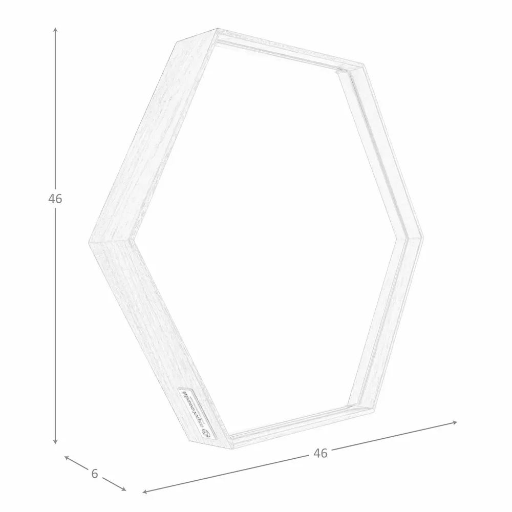 Mirrors - Hexagonal walnut mirror - ANGEL CERDÁ