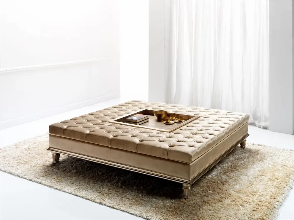 Ottomans - EDUARD POUF CAPITONNÉ - SIWA SOFT STYLE HOME