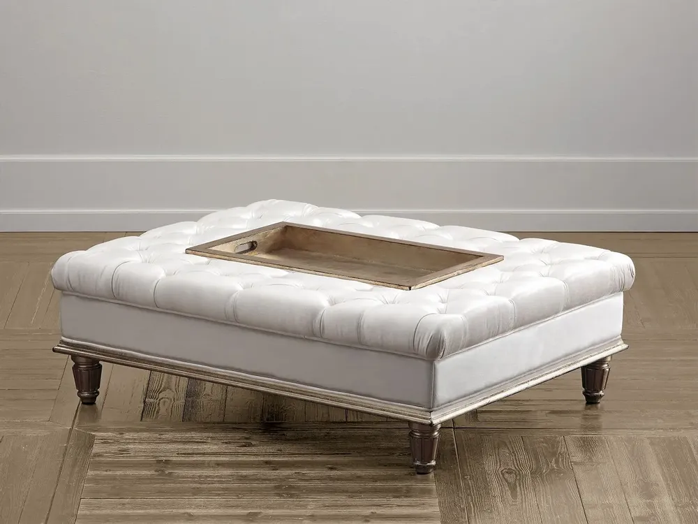 Ottomans - EDUARD SMALL POUF CAPITONNÈ - SIWA SOFT STYLE HOME