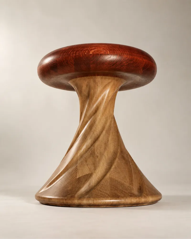 Tabourets - Hera | Duo Bicolore | Tabouret Sculpté Exclusif | Chêne Européen Massi - NEXART