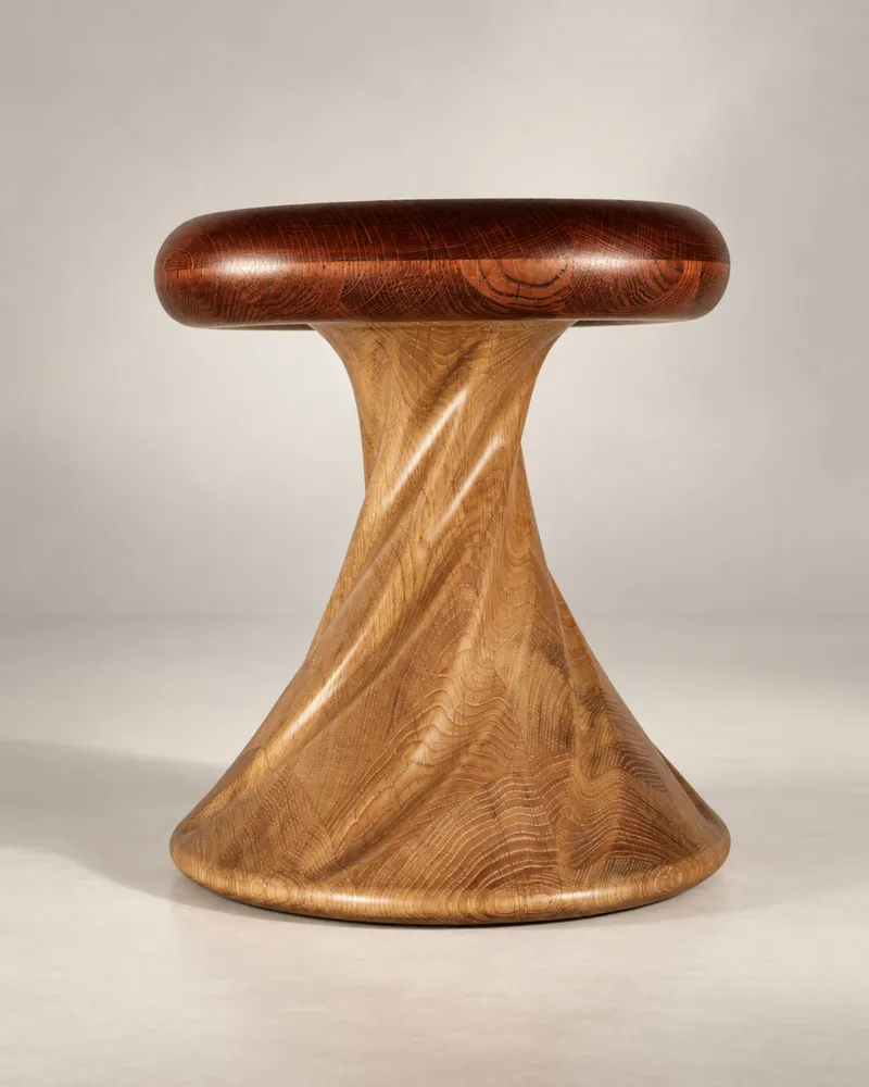 Tabourets - Hera | Duo Bicolore | Tabouret Sculpté Exclusif | Chêne Européen Massi - NEXART