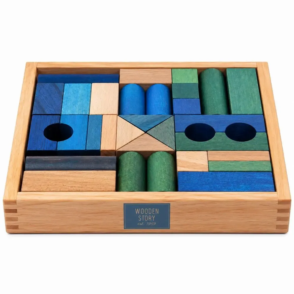 Toys - Wooden blocks 30 pcs rainbow - WOODEN STORY