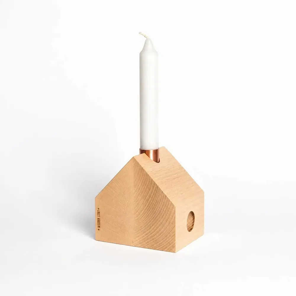 Decorative objects - wooden candle holder -decor House - WOODEN STORY