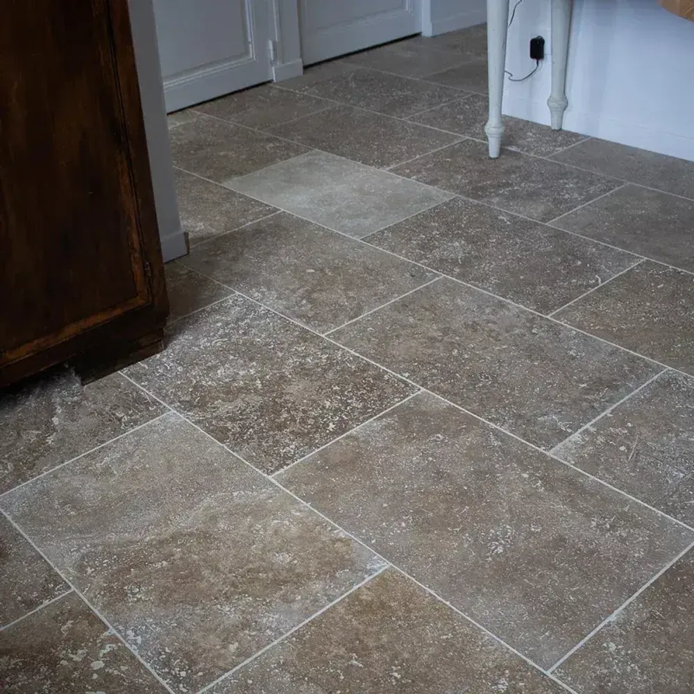 Indoor floor coverings - Travertine first choice Mix — 61 × 40.6 × 1.2 cm - LIGERIO
