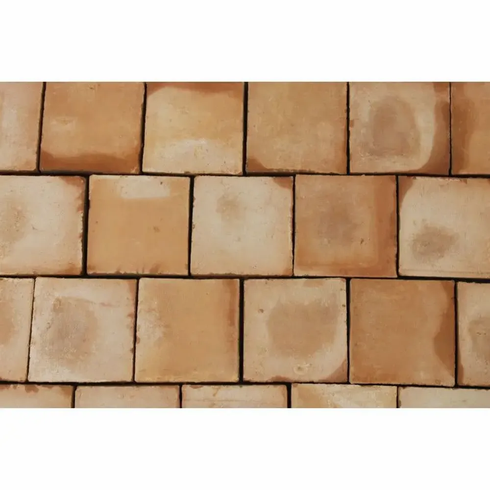 Indoor floor coverings - Traditional square terracotta floor tile — 15 × 15 × 2 cm - LIGERIO