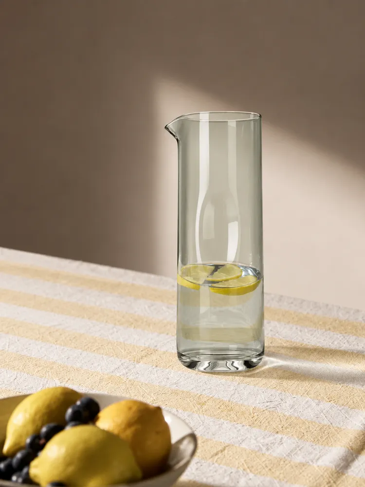 Glass - The Grip Pitcher - Smoky Grey - BAZAR BIZAR LIVING