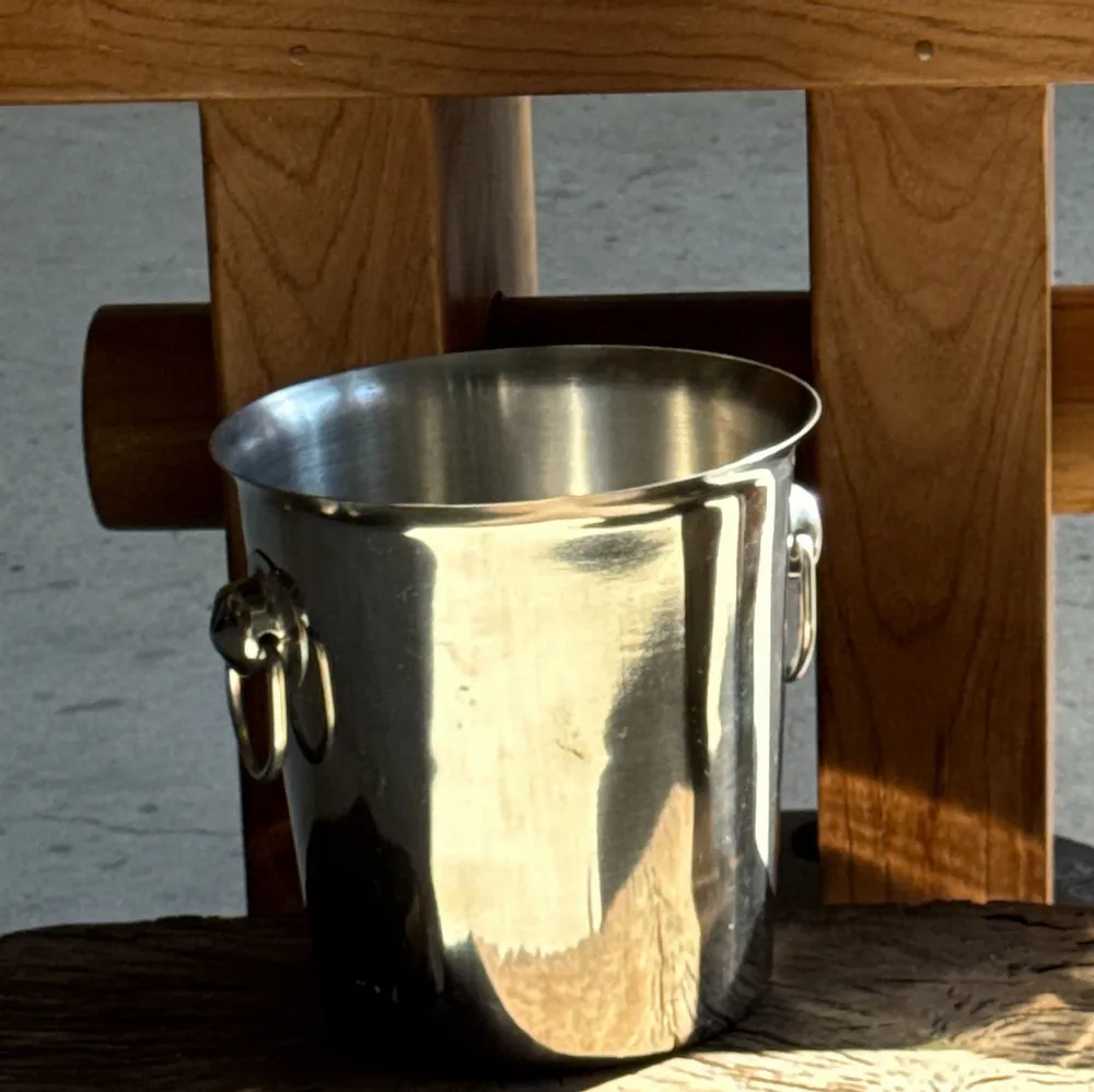 Wine accessories - D19 H19 handle stainless steel champagne and wine bucket - OFFICE OBJETS