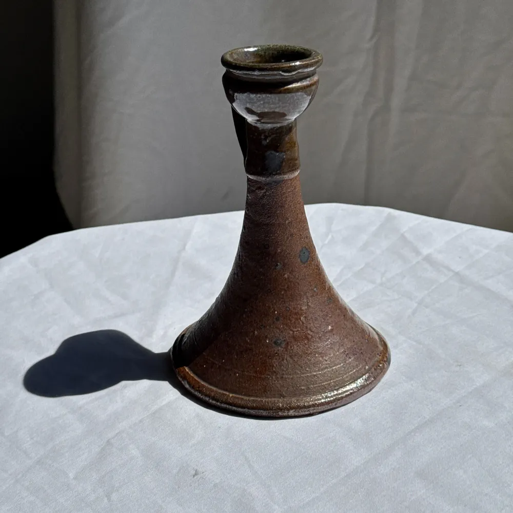 Decorative objects - Brown sandstone candle holder with handle H19 L14 - OFFICE OBJETS