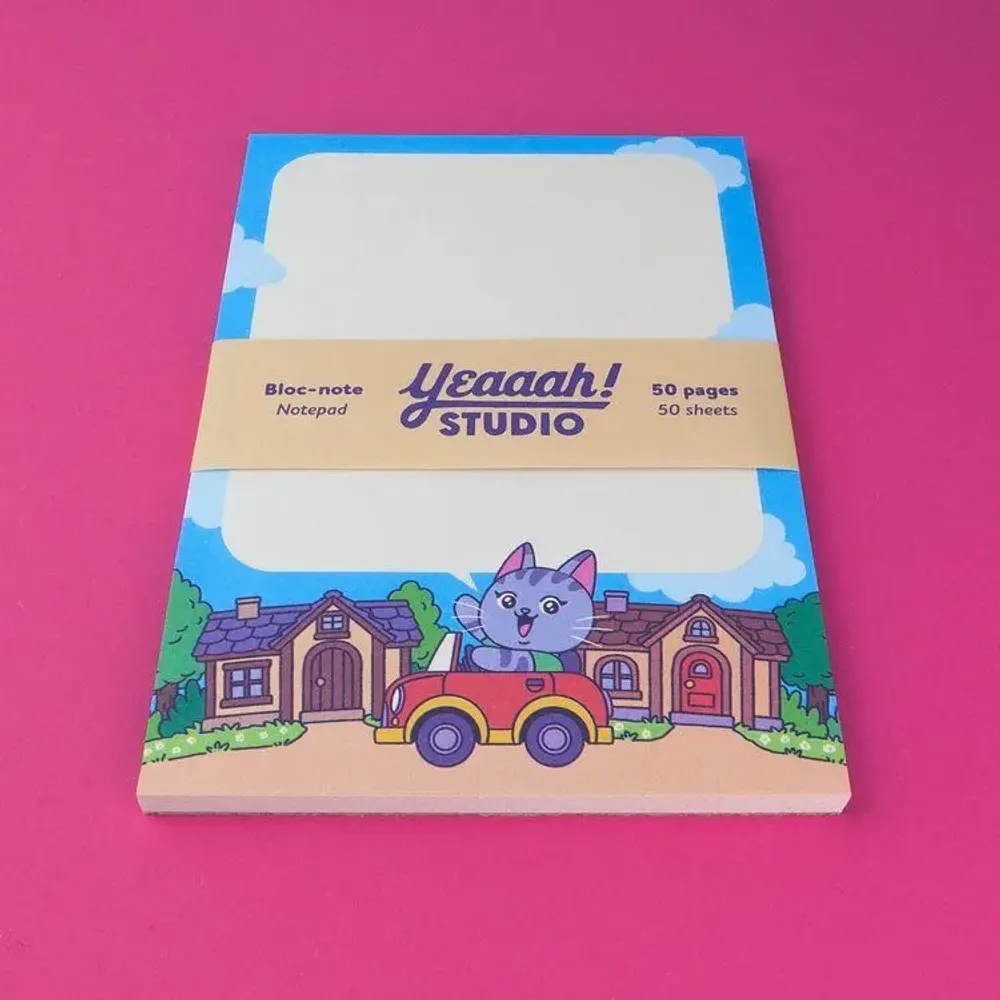 Stationery - "Kitty” notepad - Size 10.5 x 14.8 cm - YEAAAH! STUDIO