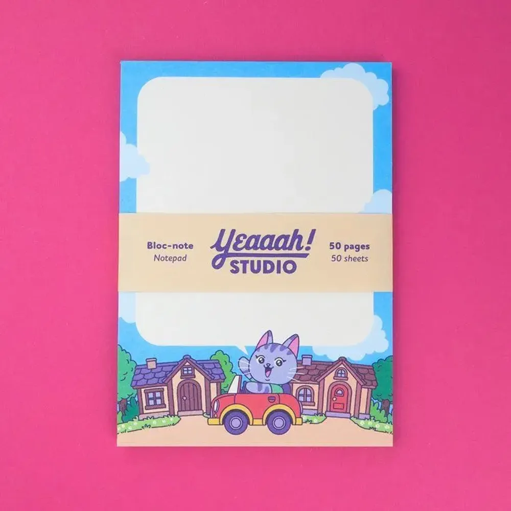 Stationery - "Kitty” notepad - Size 10.5 x 14.8 cm - YEAAAH! STUDIO
