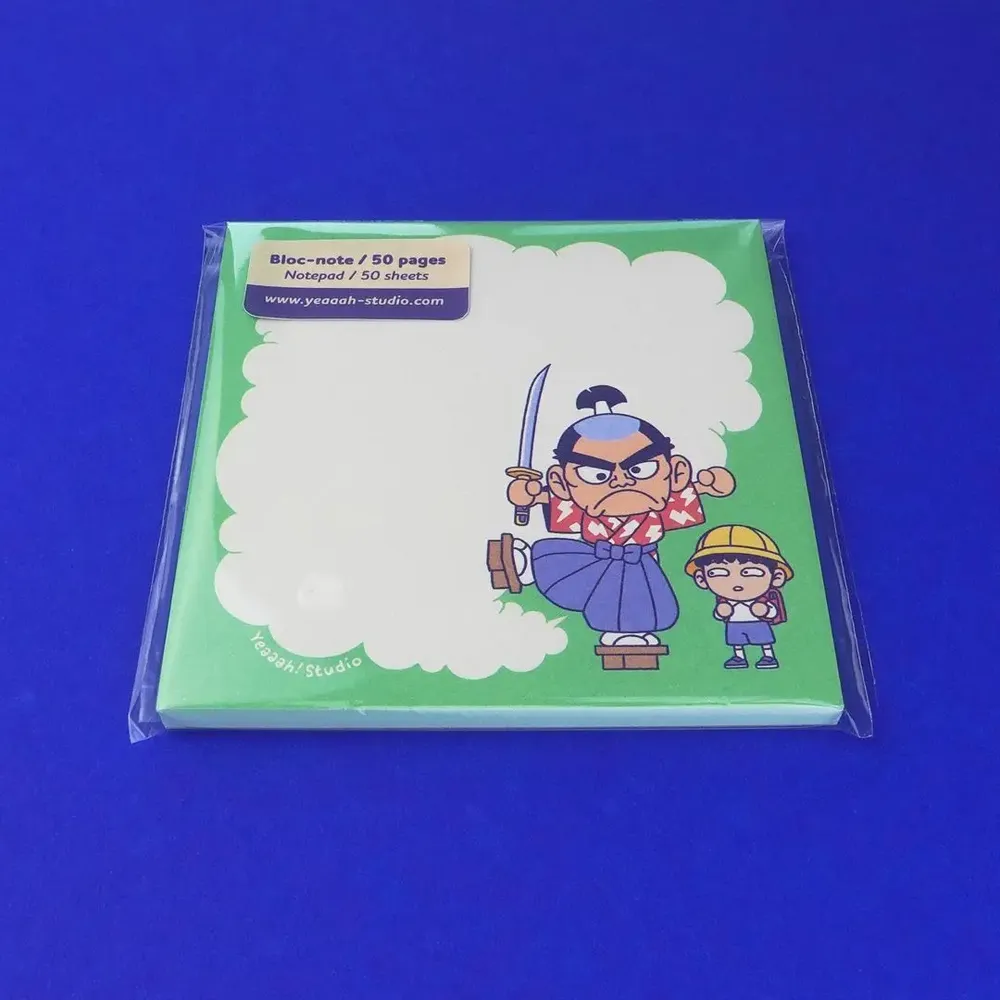 Stationery - "Samurai” notepad - Size 10 x 10 cm - YEAAAH! STUDIO