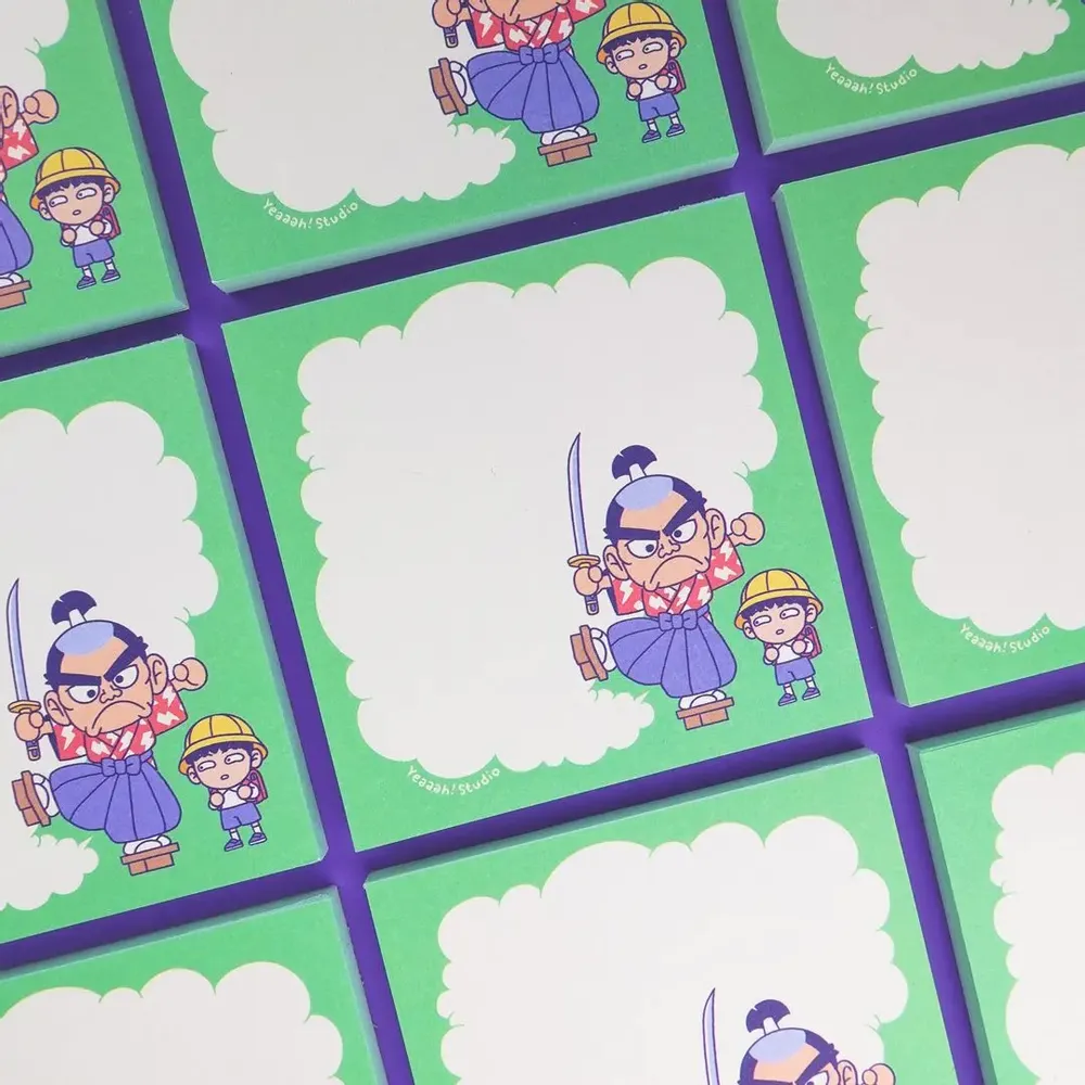 Stationery - "Samurai” notepad - Size 10 x 10 cm - YEAAAH! STUDIO