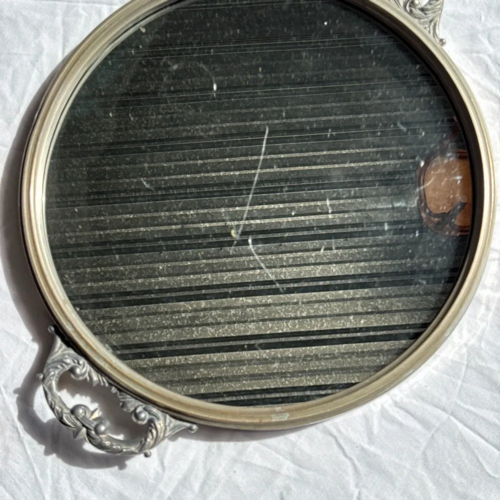 Plats et saladiers - Plateau miroir circulaire à deux anses H3,5 D48 - OFFICE OBJETS