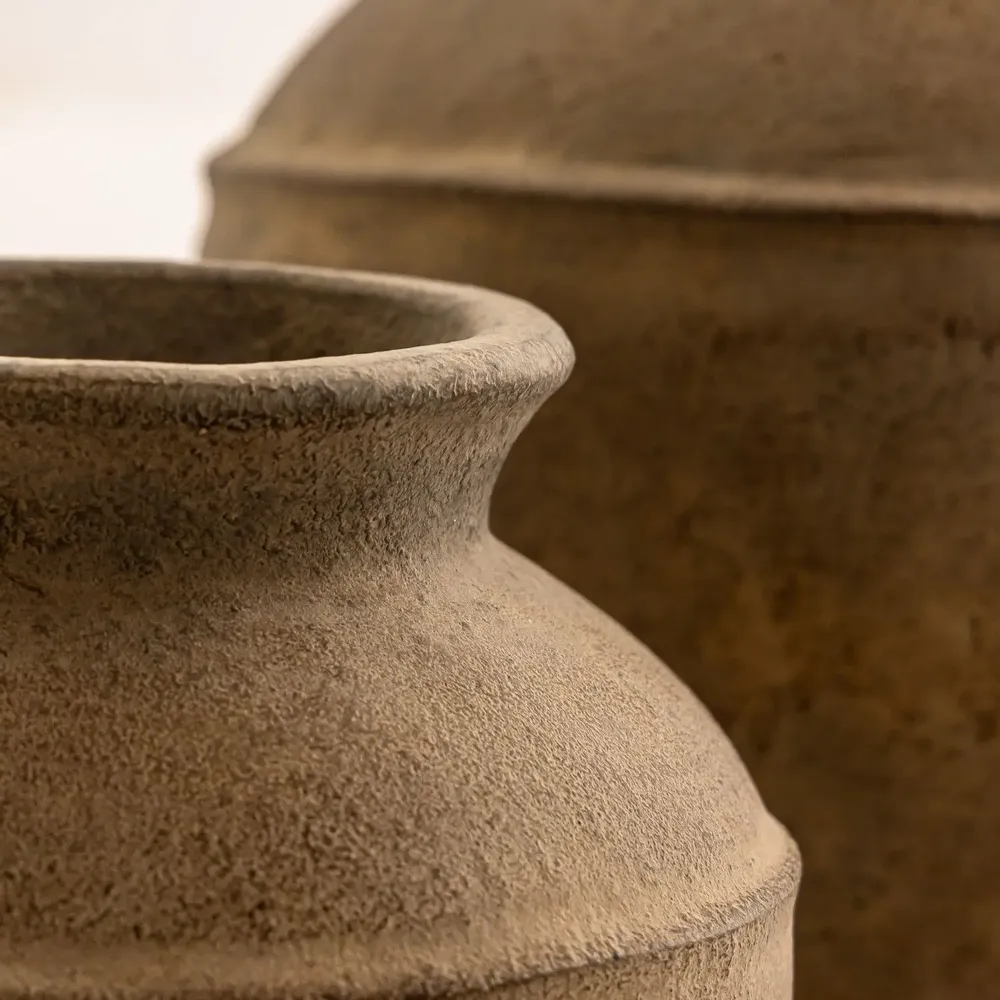 Decorative objects - Anta terracotta vase - antique finish 30*30cm - DESIGN TRIP