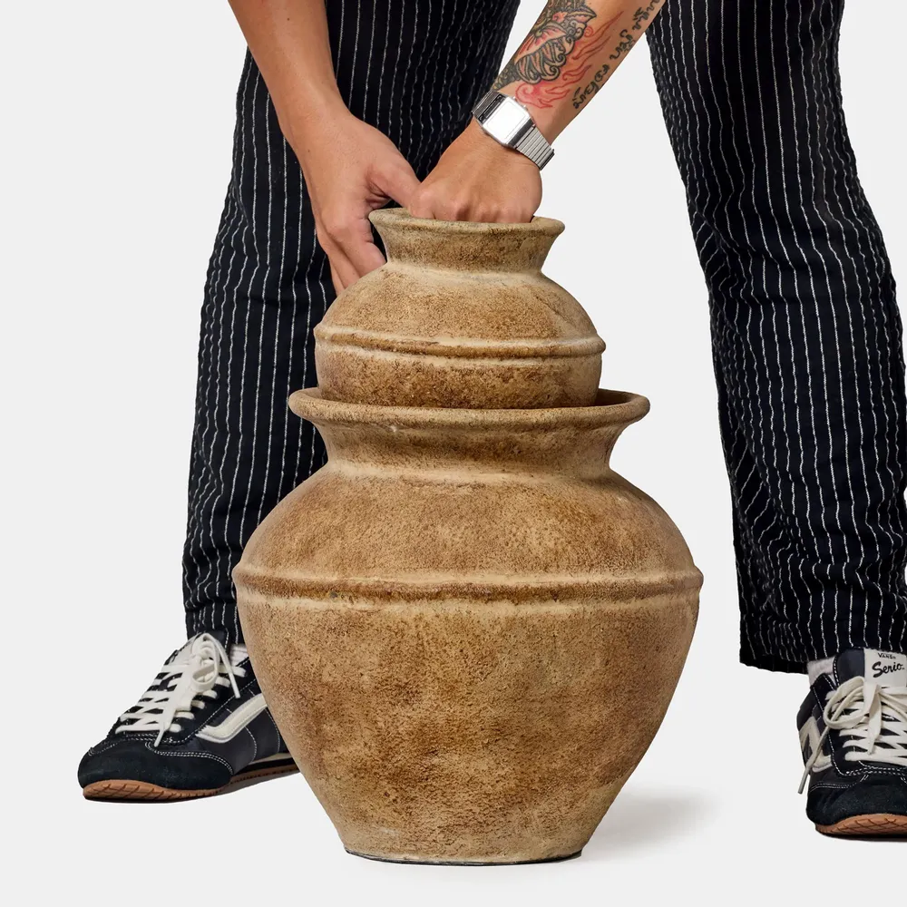 Decorative objects - Anta terracotta vase - antique finish 30*30cm - DESIGN TRIP