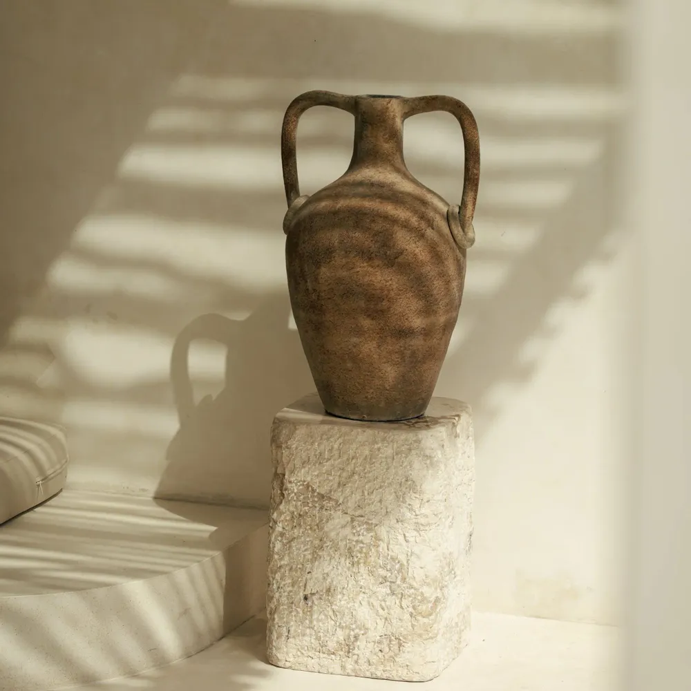 Decorative objects - Buffalo pot - antique finish - DESIGN TRIP