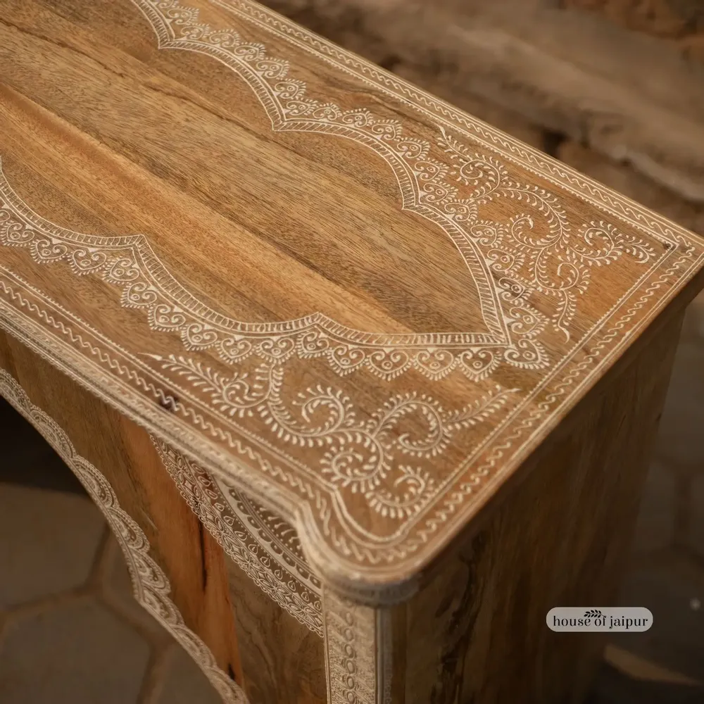 Console table - Jaipur Arch Hand-Painted Solid Wood Console Table by House of Jaipur - HOUSE OF JAIPUR