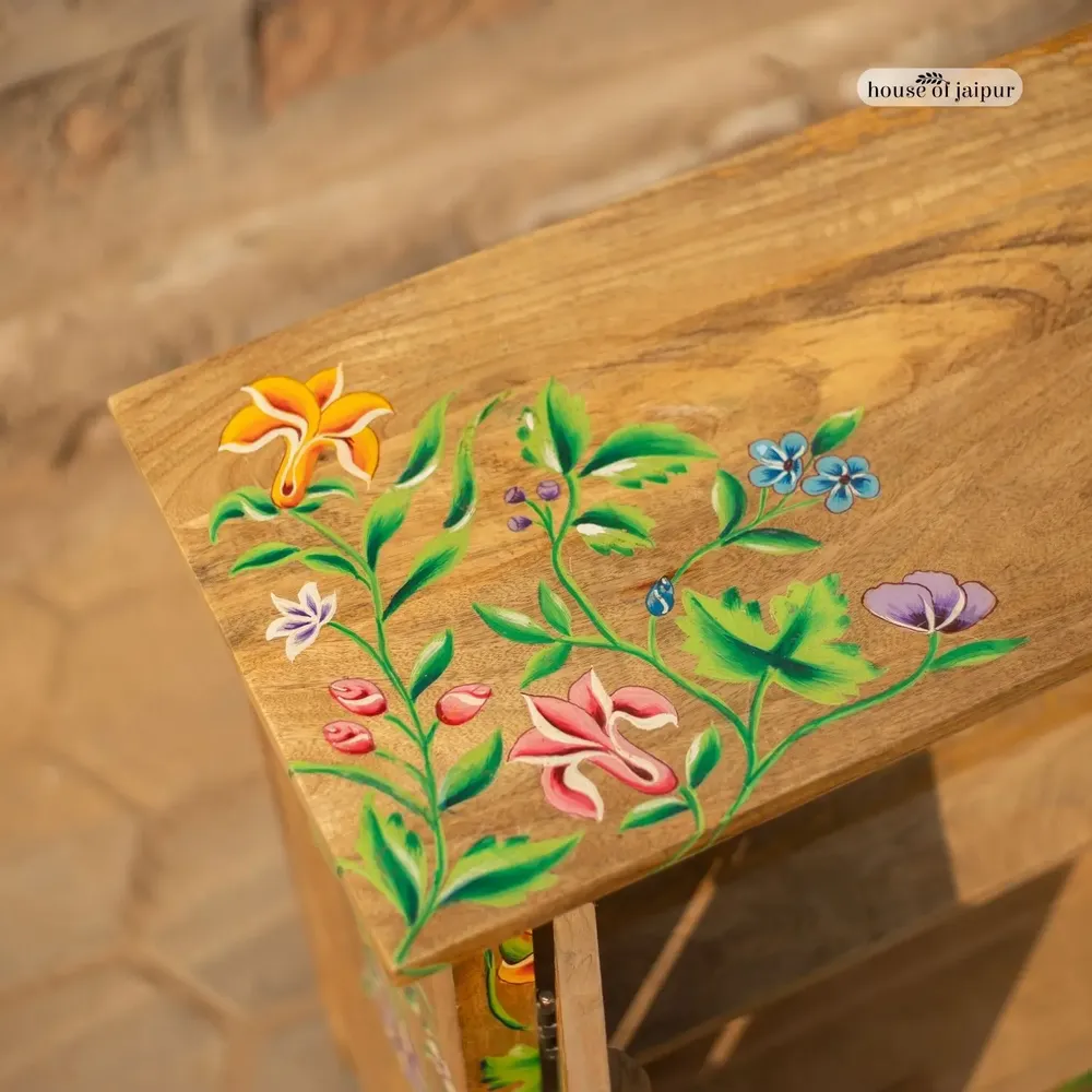 Sideboards - Jaipur Petite Hand-Painted Solid Wood Cabinet by House of Jaipur - HOUSE OF JAIPUR