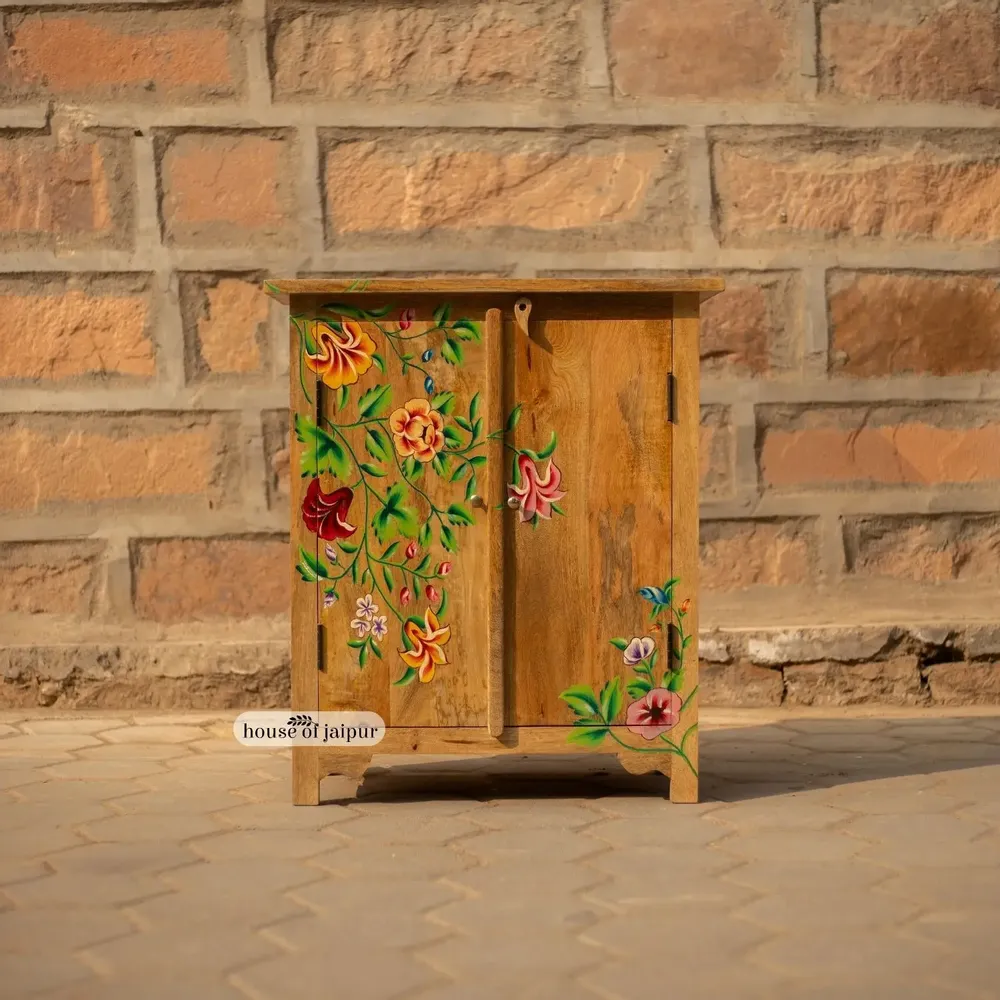 Sideboards - Jaipur Petite Hand-Painted Solid Wood Cabinet by House of Jaipur - HOUSE OF JAIPUR