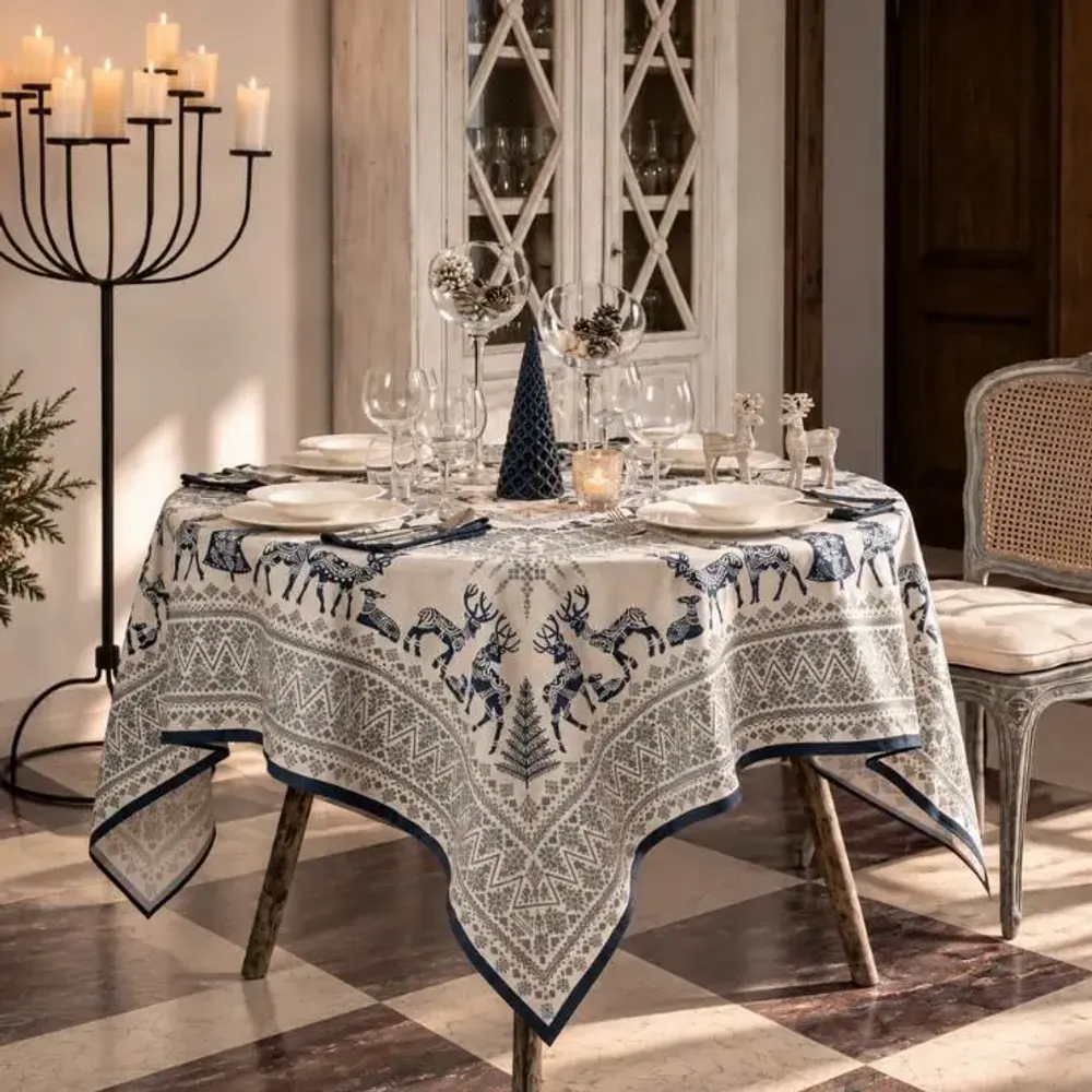 Linge de table textile - Nappe - Balade en hiver - BEAUVILLÉ