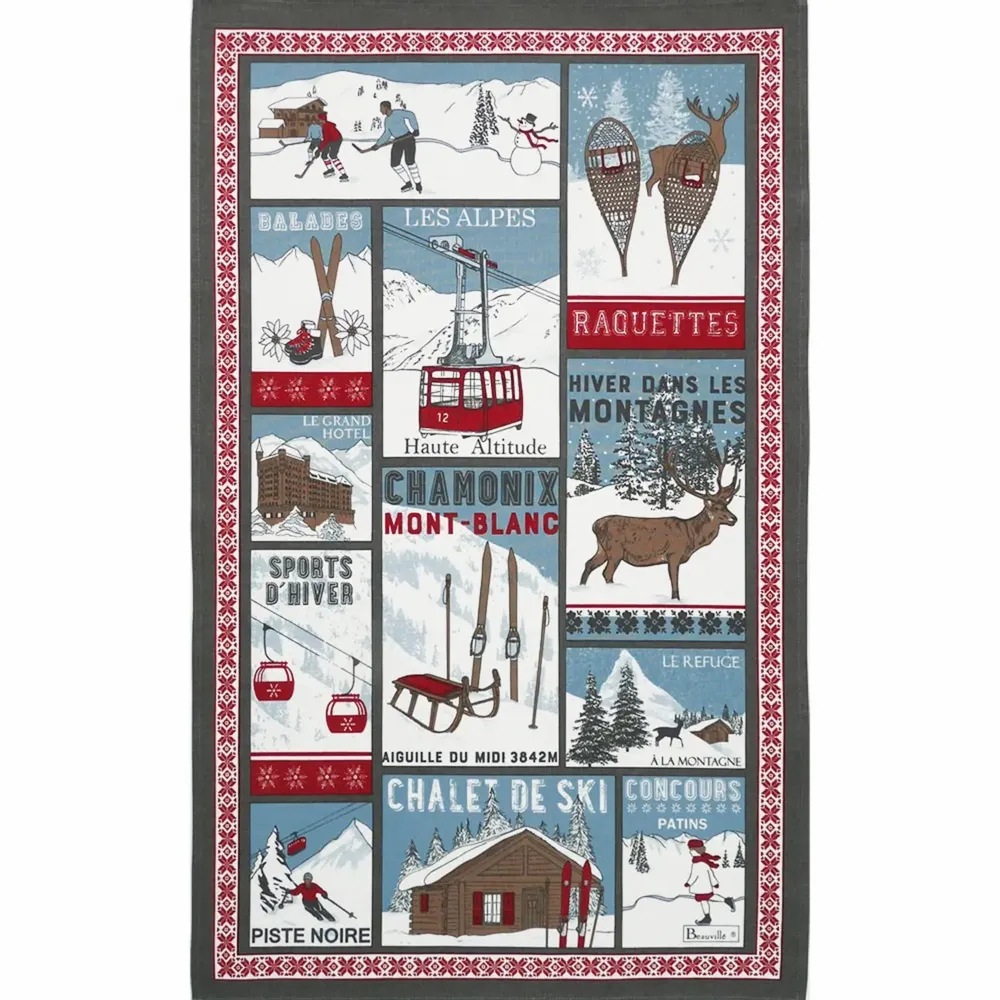 Tea towel - À la Montagne tea towel - BEAUVILLÉ