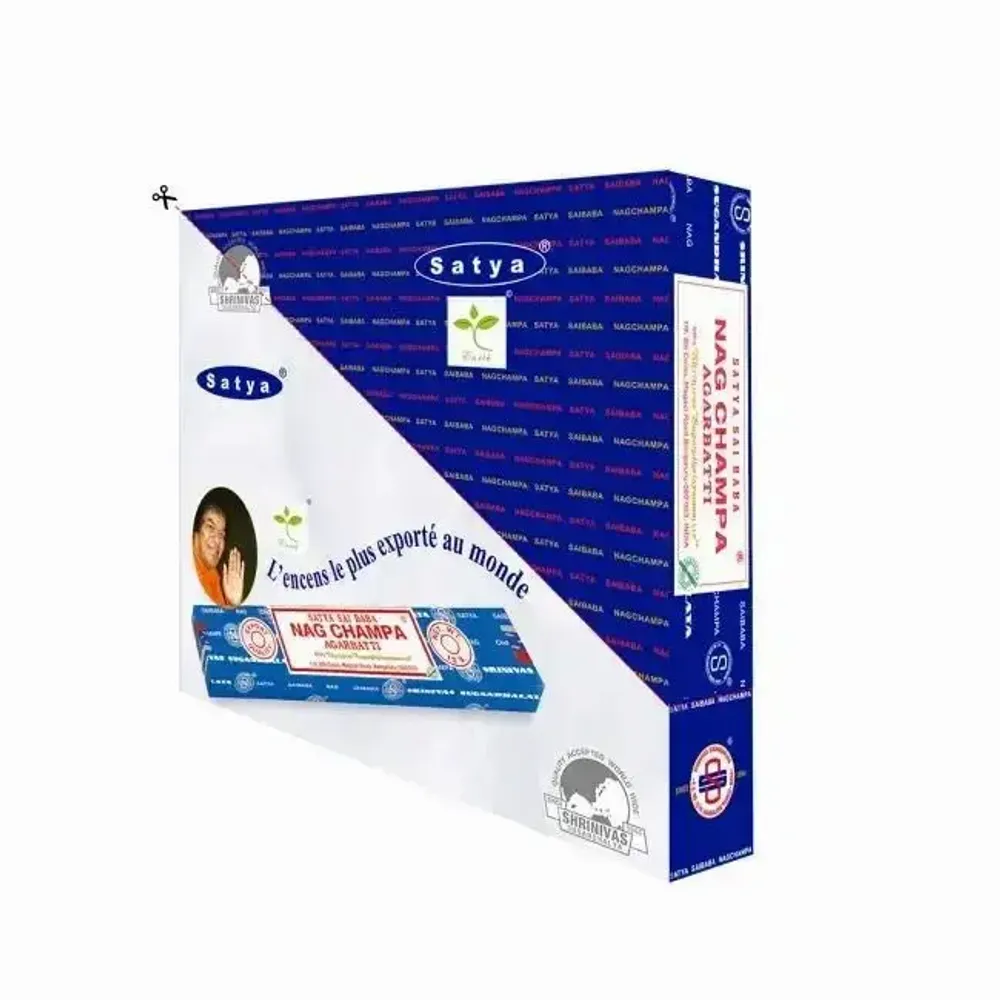 Parfums d'intérieur - Encens Satya Sai Baba Nag Champa 15g - Boîte De 12 Paquets - ARABESK