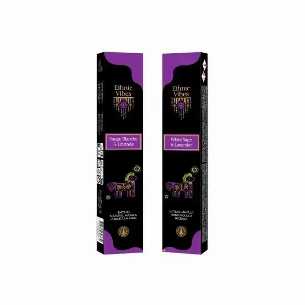 Parfums d'intérieur - Encens Fragrances & Sens Ethnic Vibes Sauge Blanche & Lavande Masala 15g - ARABESK