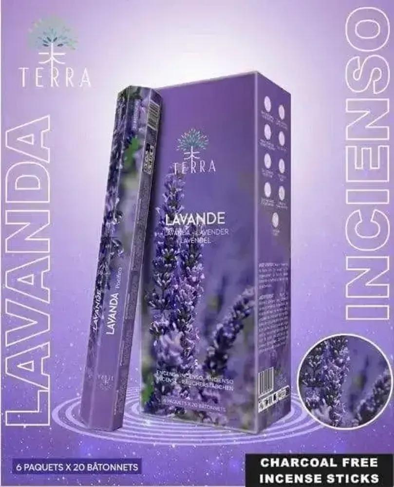 Home fragrances - Terra Charcoal Free Incense Hexa - Lavender 30g - ARABESK