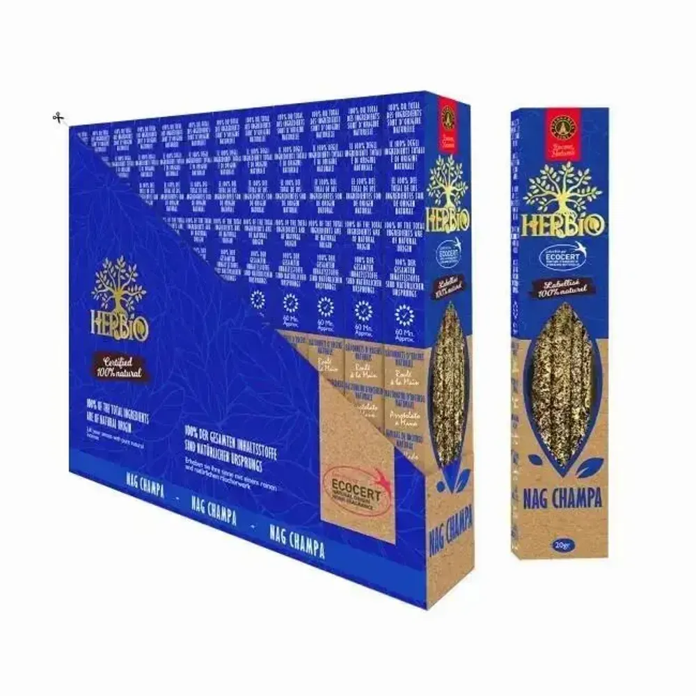 Home fragrances - Smudge Ecocert Herbio Nag Champa Incense 20g - ARABESK