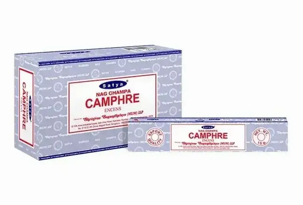 Parfums d'intérieur - Encens Satya Camphre 15g - Boîte De 12 Paquets - ARABESK