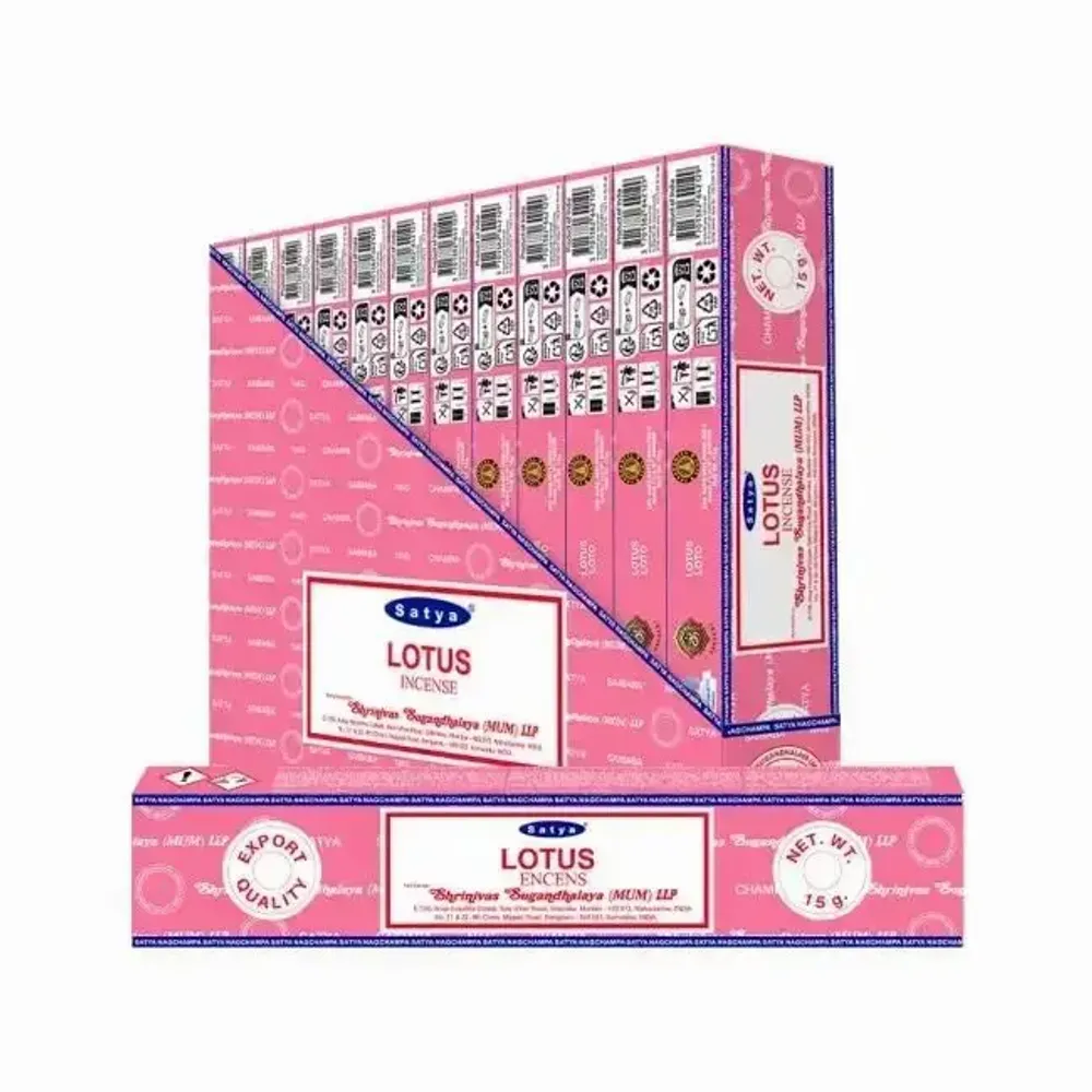 Parfums d'intérieur - Encens Satya Lotus 15g - Boîte De 12 Paquets - ARABESK