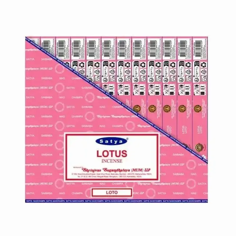 Parfums d'intérieur - Encens Satya Lotus 15g - Boîte De 12 Paquets - ARABESK