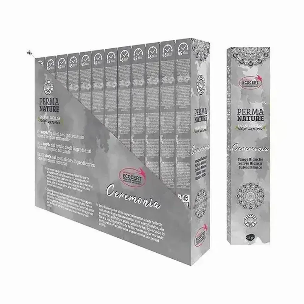 Parfums d'intérieur - Perma Nature Ceremonia Sauge Blanche Labellisée Ecocert-Commerce Équitable 15g - ARABESK