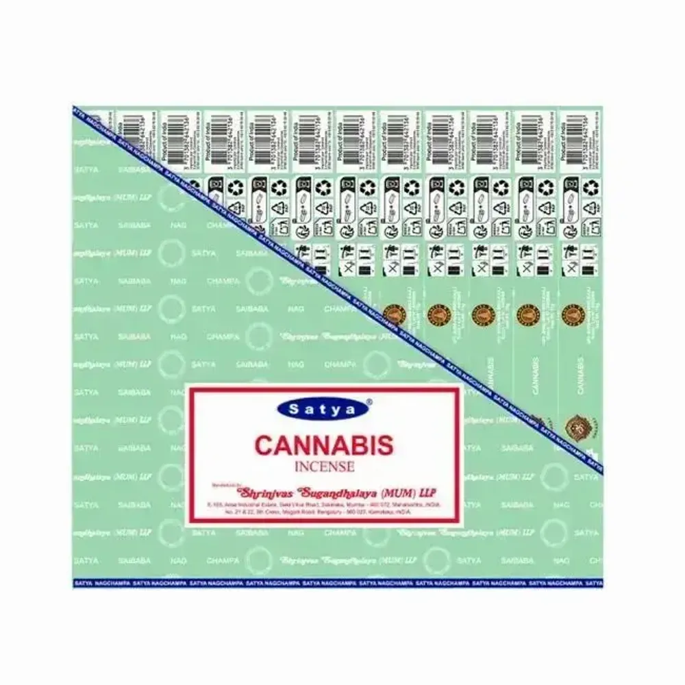 Home fragrances - Satya Cannabis Incense 15g - Box of 12 packs - ARABESK