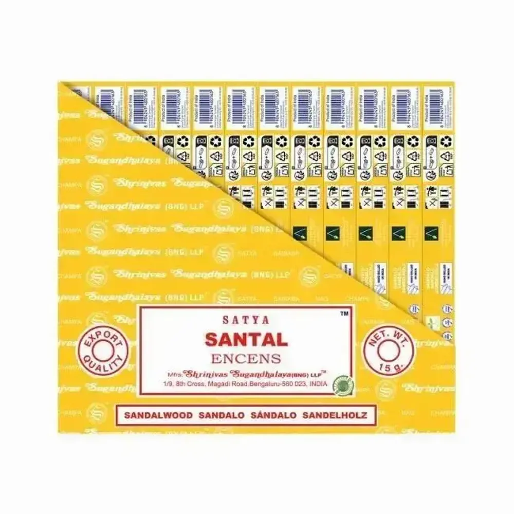 Home fragrances - SATYA Sandalwood Incense 15g - Box of 12 packs - ARABESK