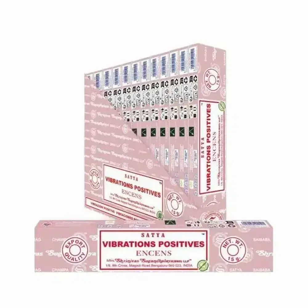 Home fragrances - SATYA Positive Vibe Incense 15g - Box of 12 packs - ARABESK