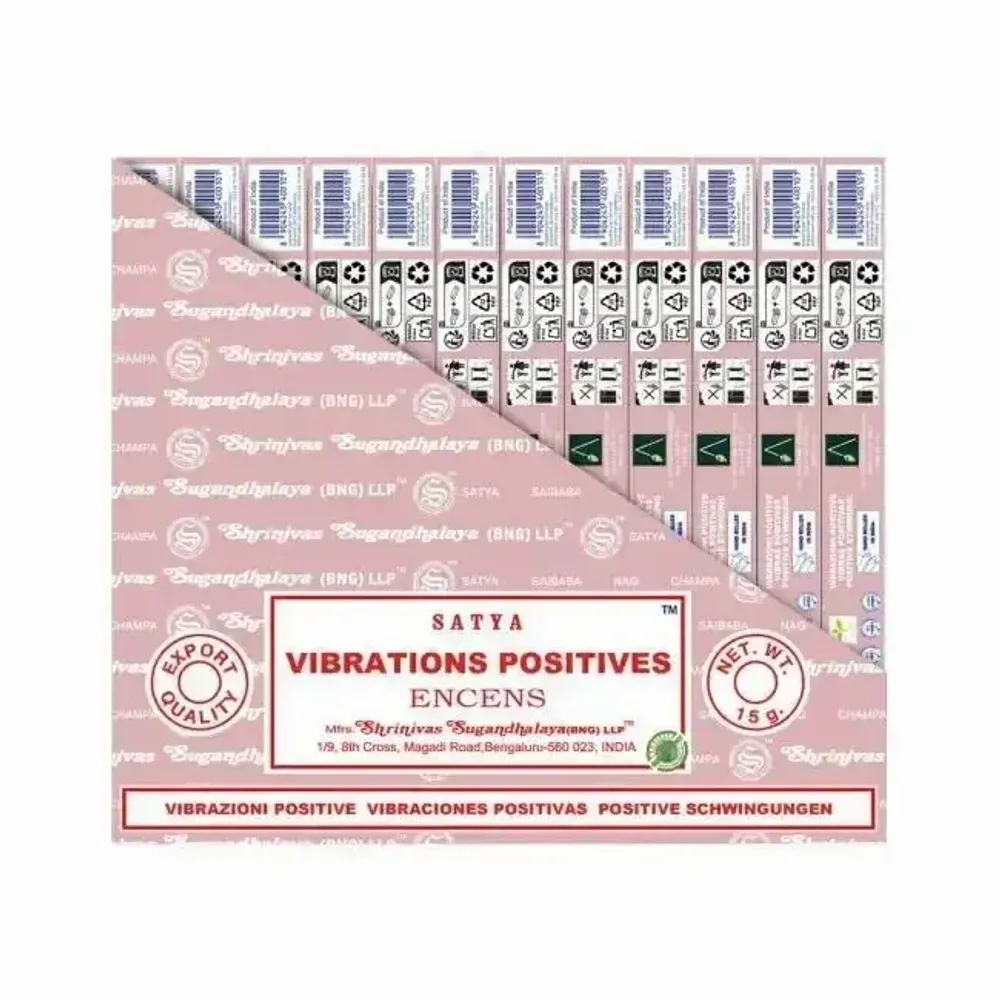 Home fragrances - SATYA Positive Vibe Incense 15g - Box of 12 packs - ARABESK