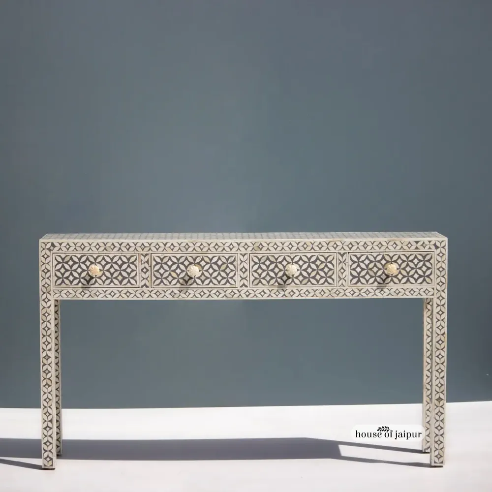 Consoles - Geometric Console Table by House of Jaipur - HOUSE OF JAIPUR