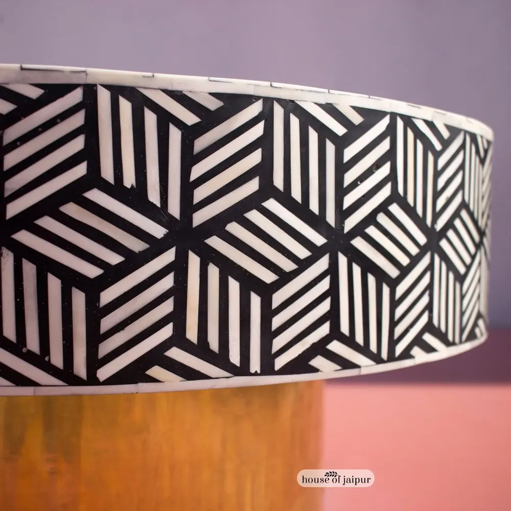 Tables basses - Cube Round Coffee Table by House of Jaipur - HOUSE OF JAIPUR
