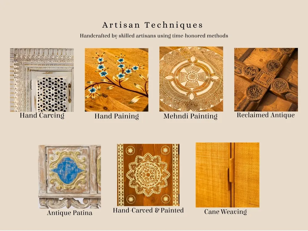 Consoles - Geometric Console Table by House of Jaipur - HOUSE OF JAIPUR