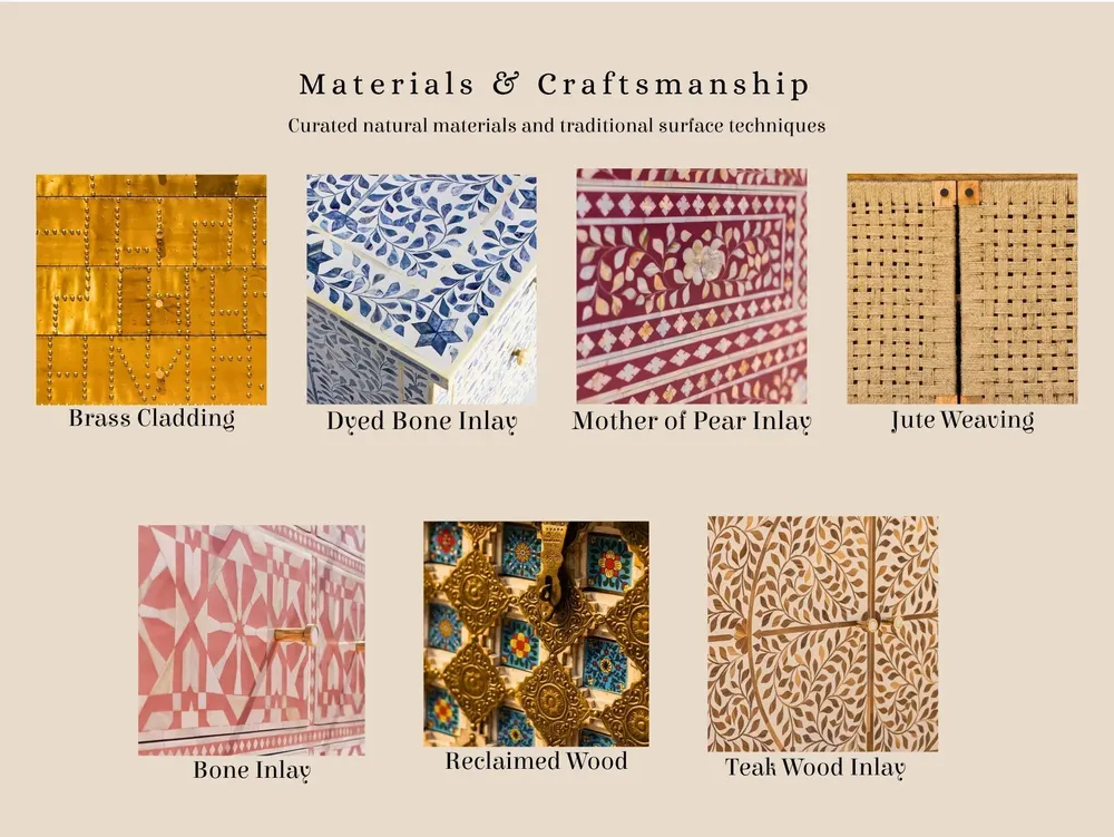 Chests of drawers - Eli Geometric Bone Inlay Chest of Drawers - HOUSE OF JAIPUR