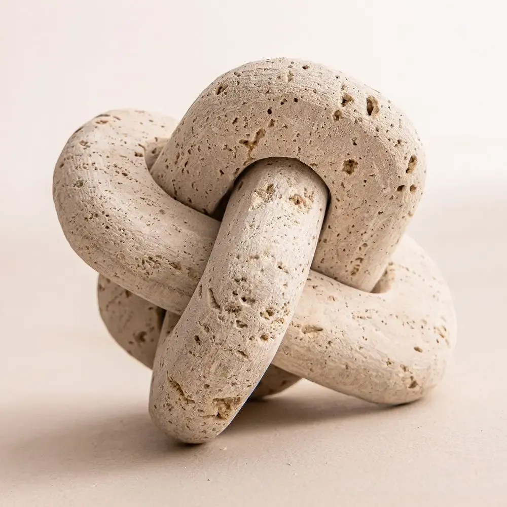 Decorative objects - Decorative Travertine Bow - Small - DESIGN TRIP