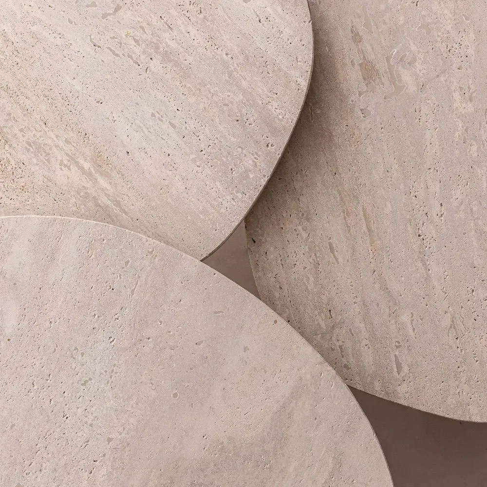 Tables basses - Tables basses Orion en travertin naturel - DESIGN TRIP